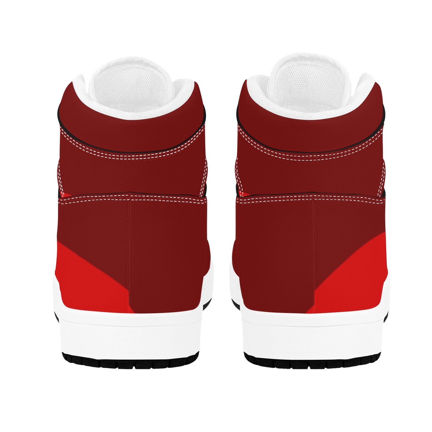 Red High Top Sneakers Three Tone Red Colors High Top Sneakers Men's High Top Sneakers