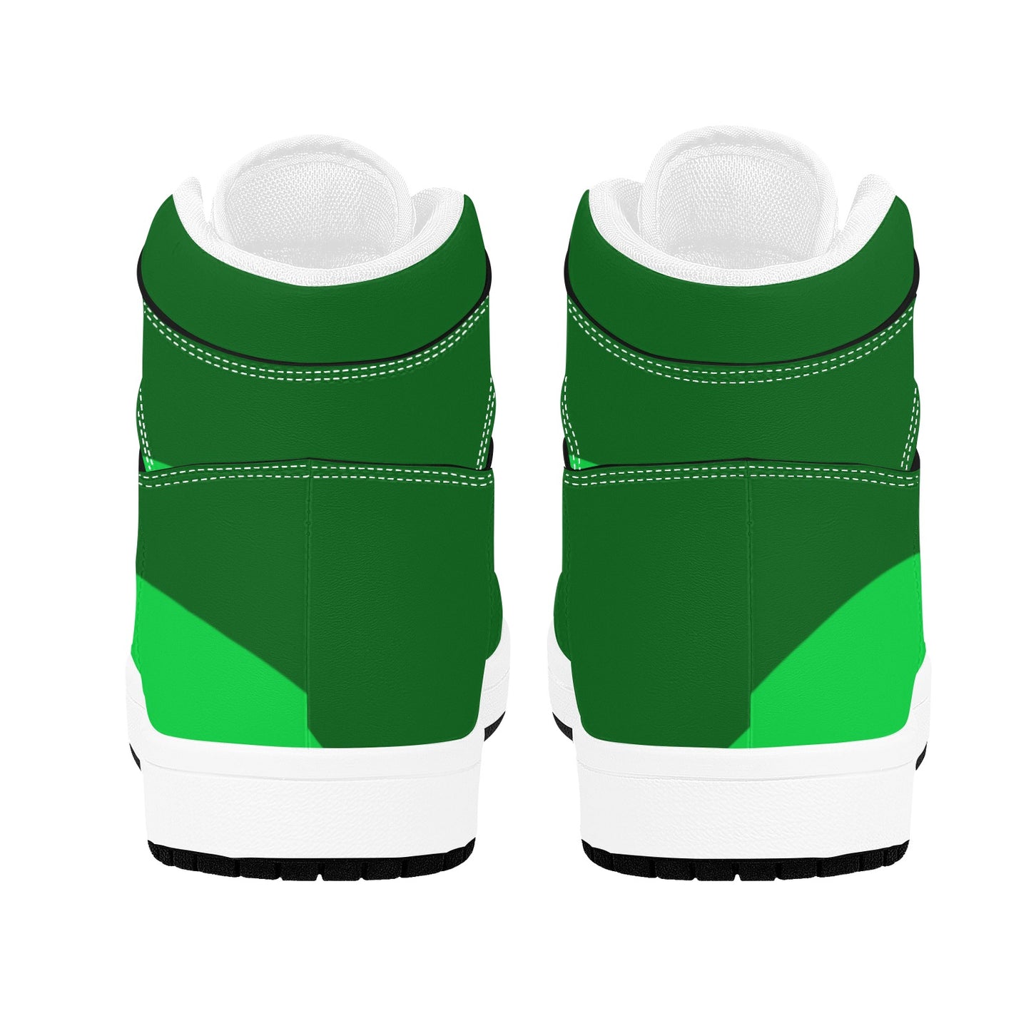 High Top Sneakers Three Tone Green Colors High Top Sneakers  Men's High Top Sneakers