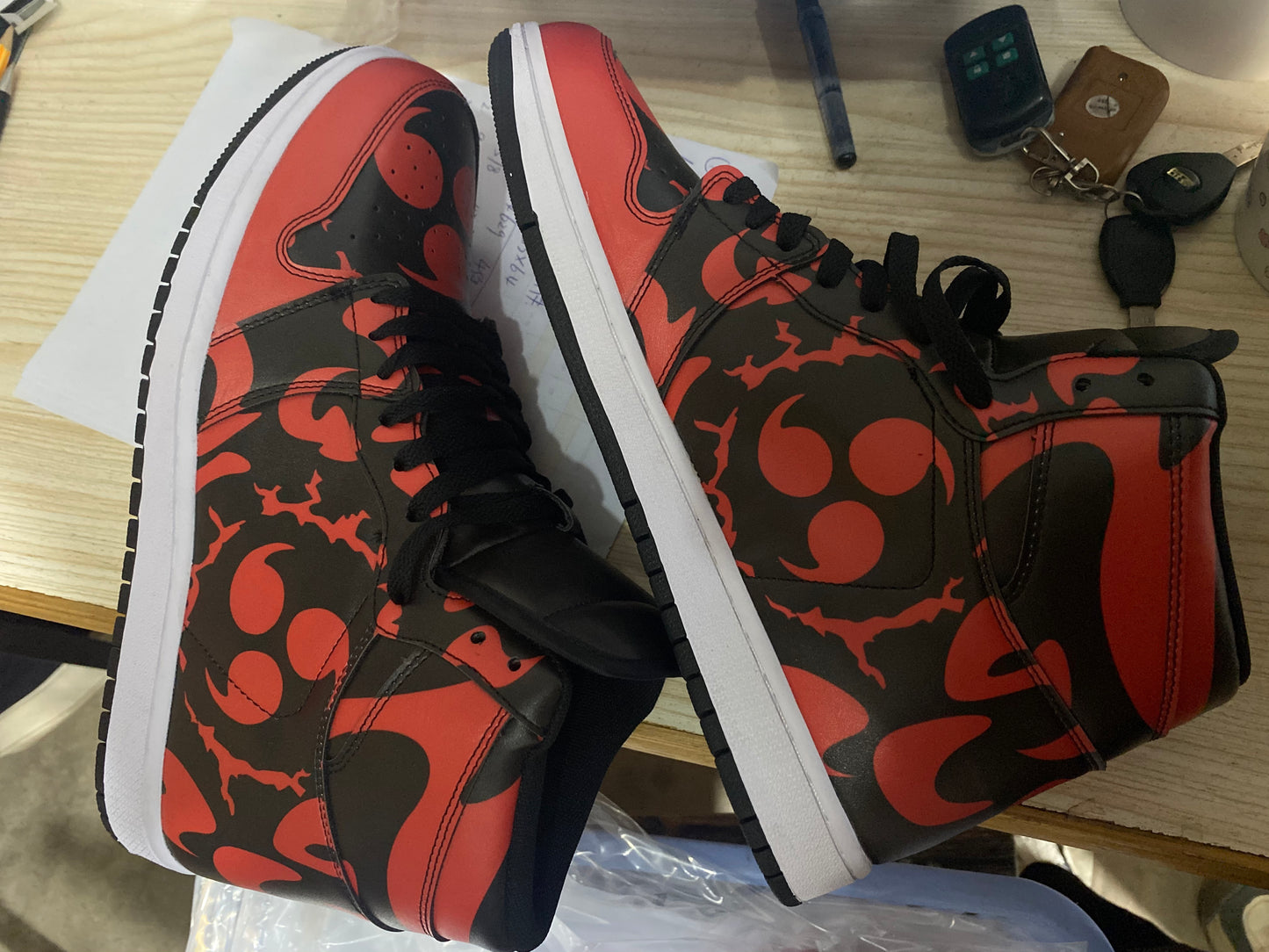 Red High Top Sneakers, Red Sneakers Shoes for Men, Red Sneakers and Athletic Shoes, Custom Men Sneakers, Can Be Customized Sneakers Shoes