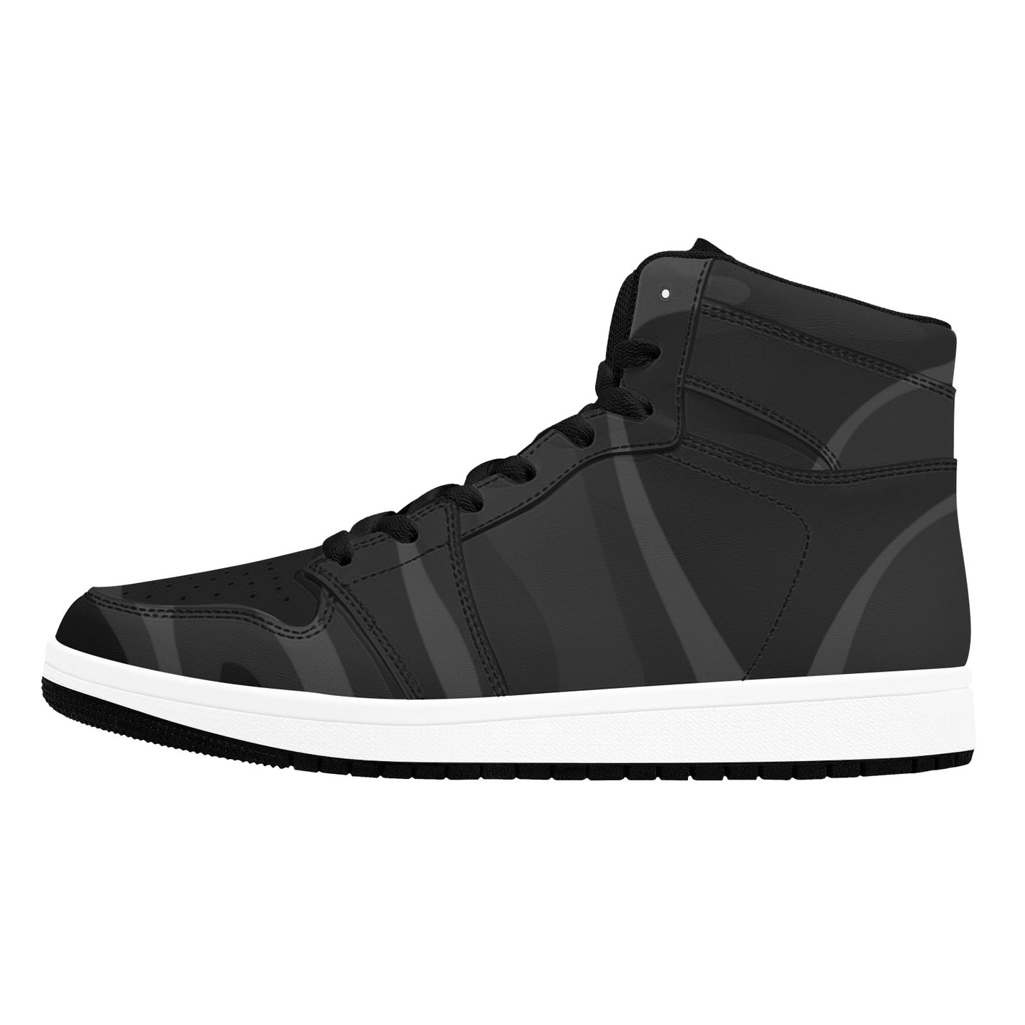 Black High Top Sneakers Abstract Black Pattern High Top Sneakers Men High Top Sneakers