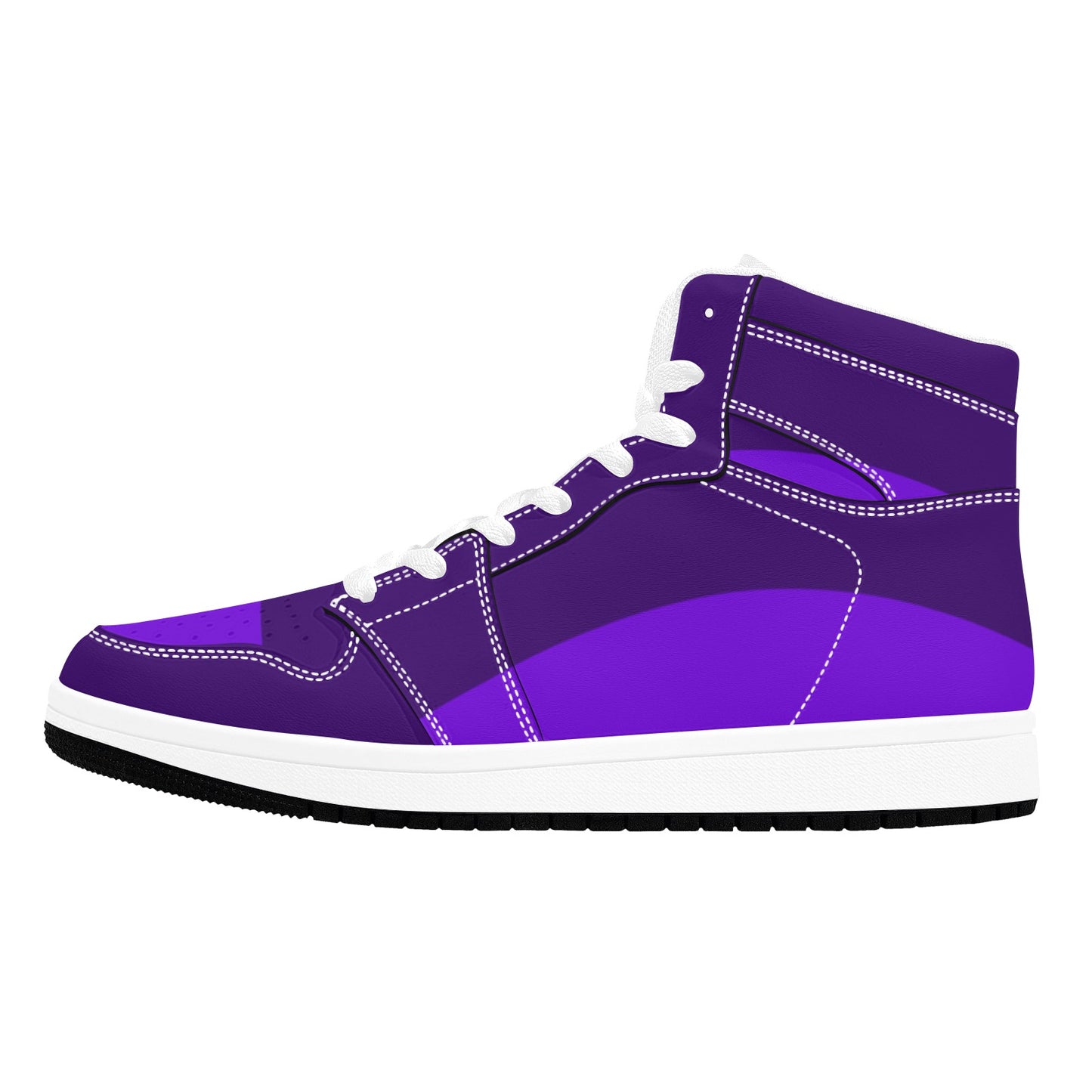 Purple High Top Sneakers Three Tone Purple Colors High Top Sneakers Men's High Top Sneakers