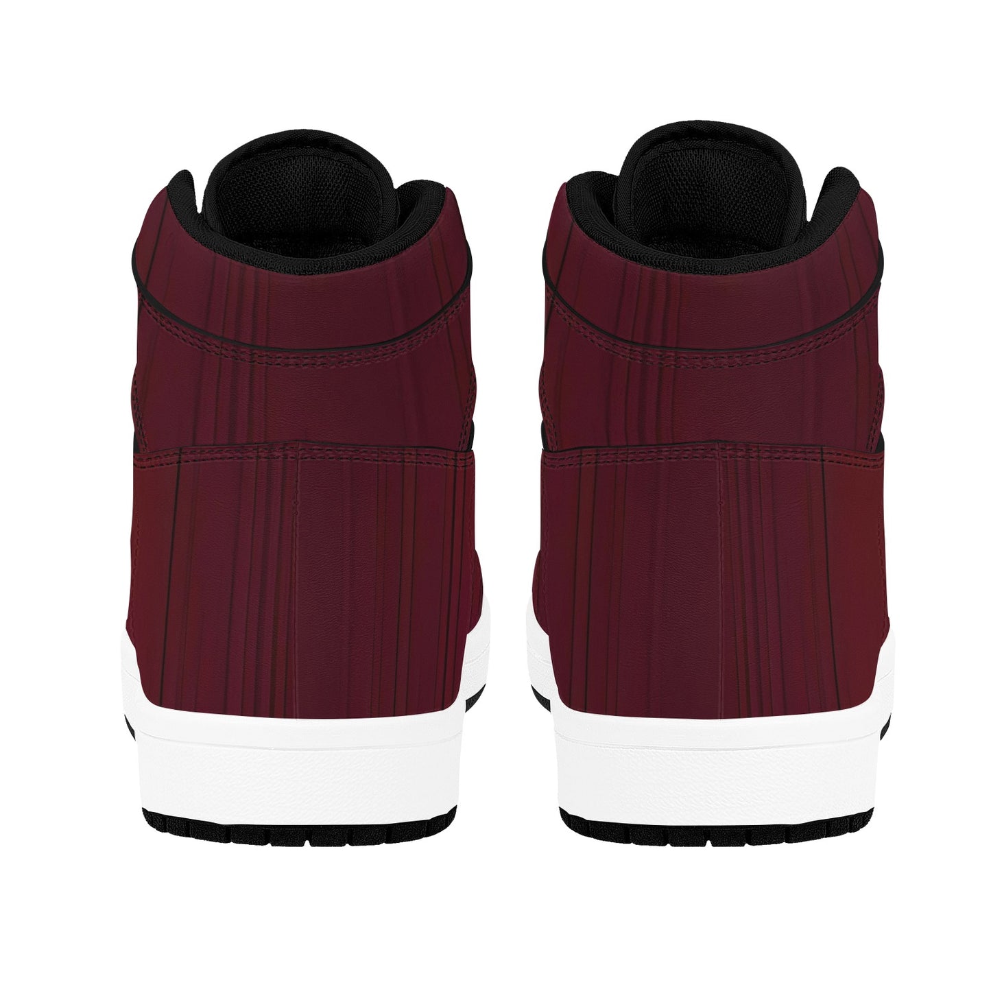 Red High Top Sneakers Dark Red Velvet Men's High Top Sneakers