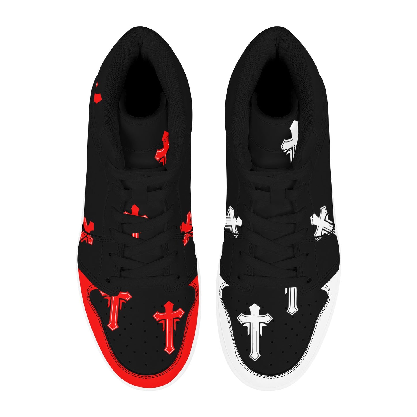 White Cross High Top Sneakers Red Cross High Top Sneakers Shoes Men's High Top Sneakers