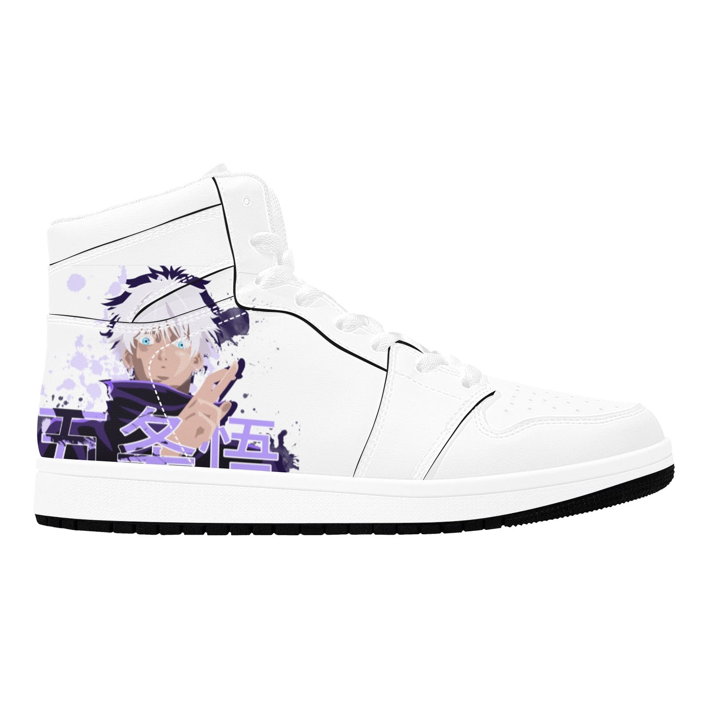 White High Top Sneakers Anime Inspired High Top Sneakers Men's High Top Sneakers