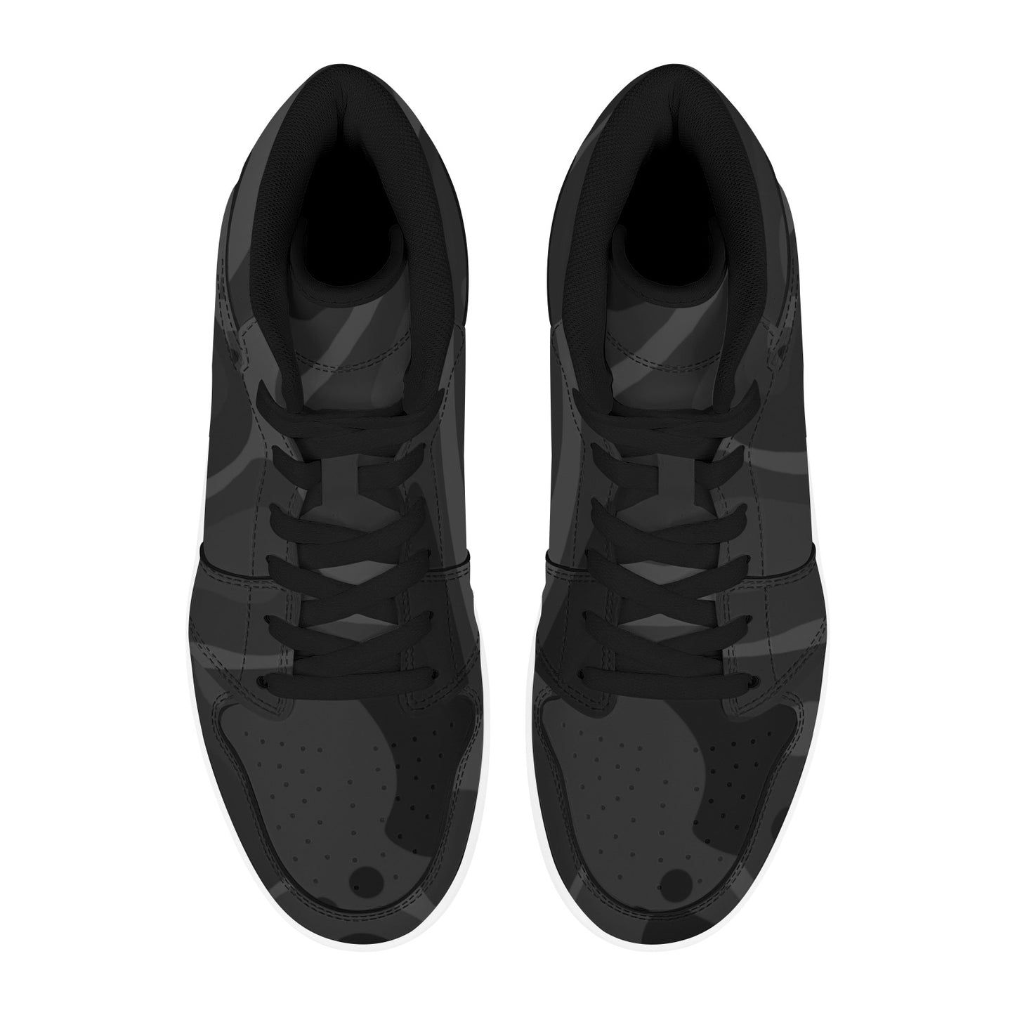 Black High Top Sneakers Abstract Black Pattern High Top Sneakers Men High Top Sneakers