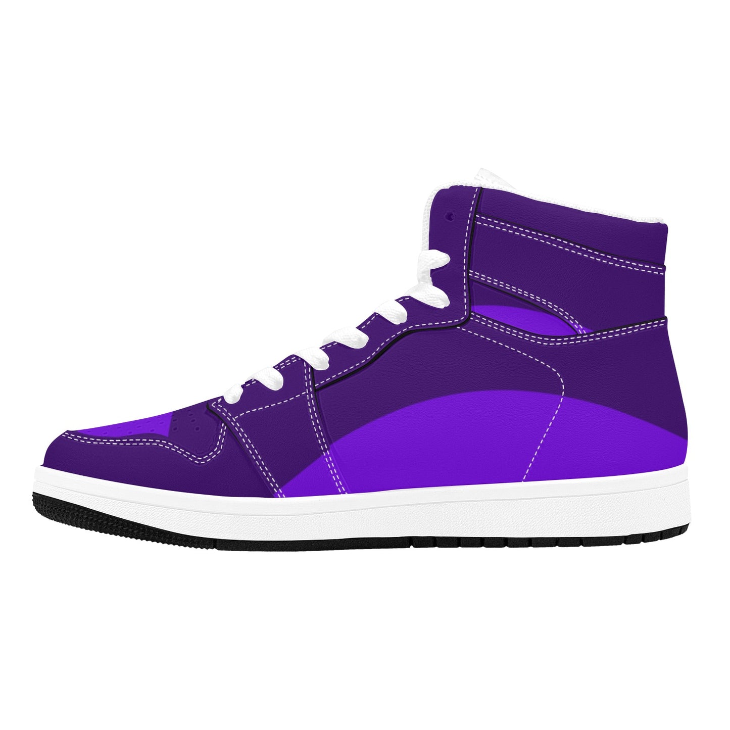 Purple High Top Sneakers Three Tone Purple Colors High Top Sneakers Men's High Top Sneakers