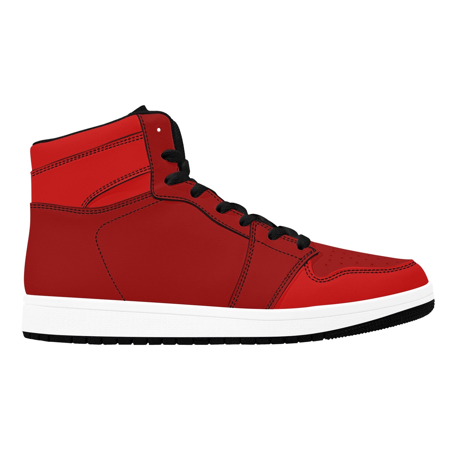 Red High Top Sneakers Two Tone Red High Top Sneakers Men's High Top Sneakers