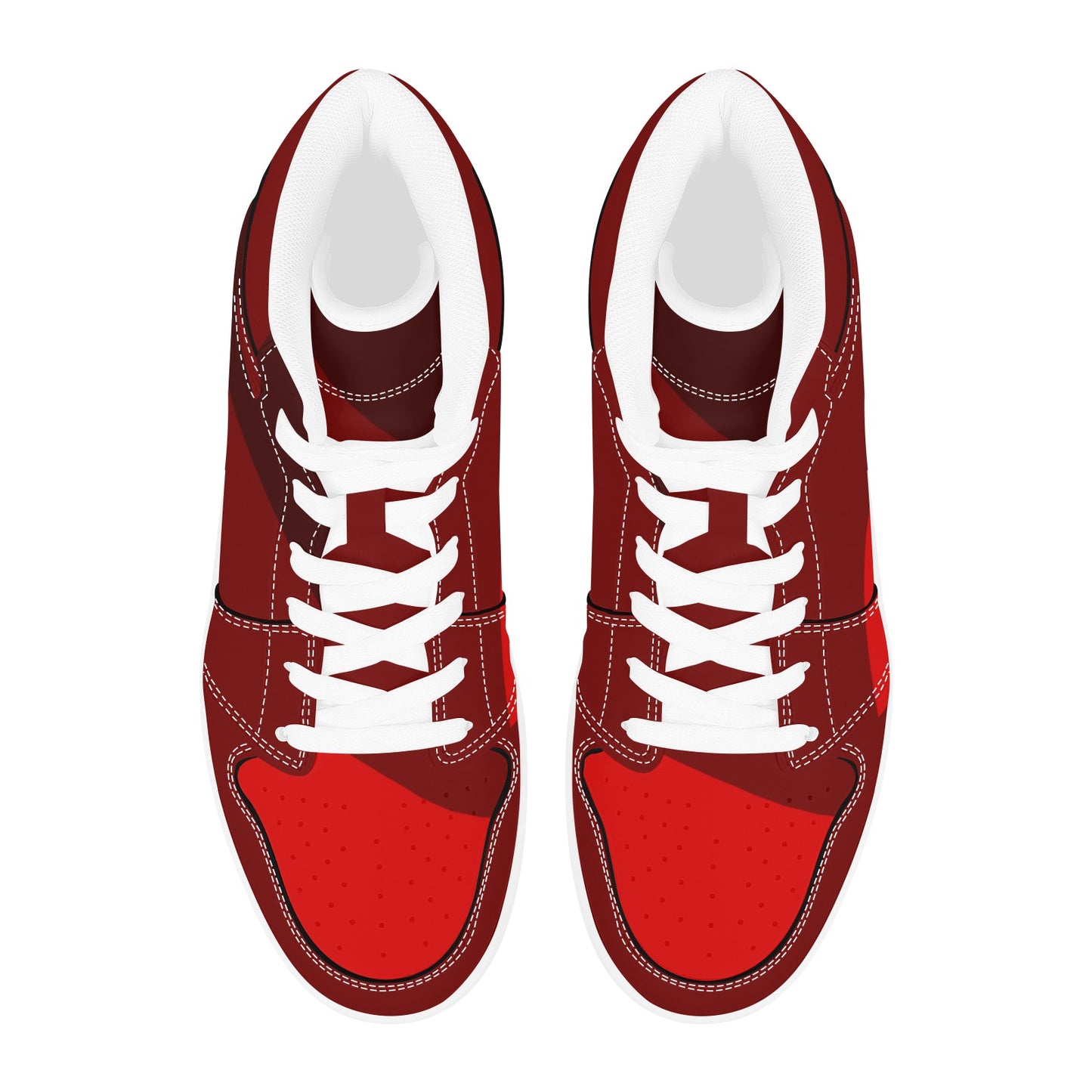 Red High Top Sneakers Three Tone Red Colors High Top Sneakers Men's High Top Sneakers