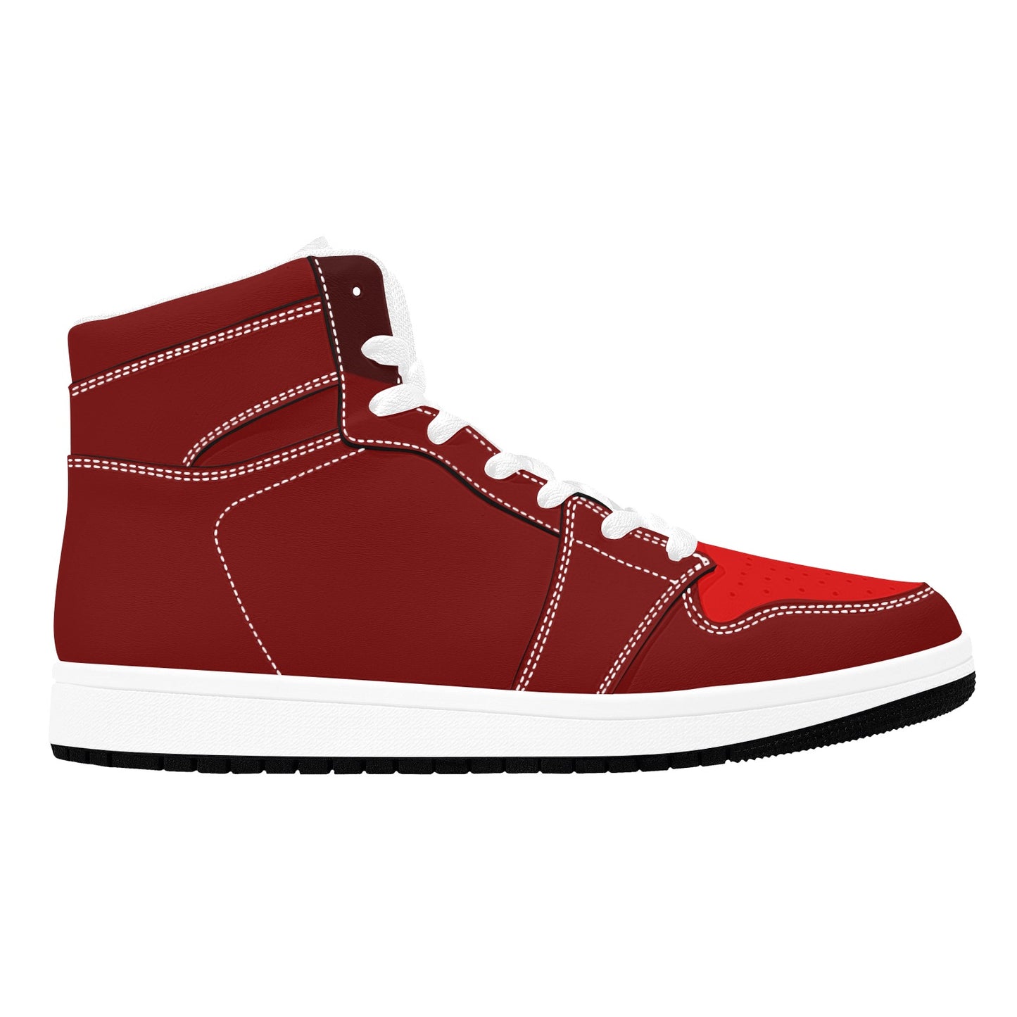 Red High Top Sneakers Three Tone Red Colors High Top Sneakers Men's High Top Sneakers