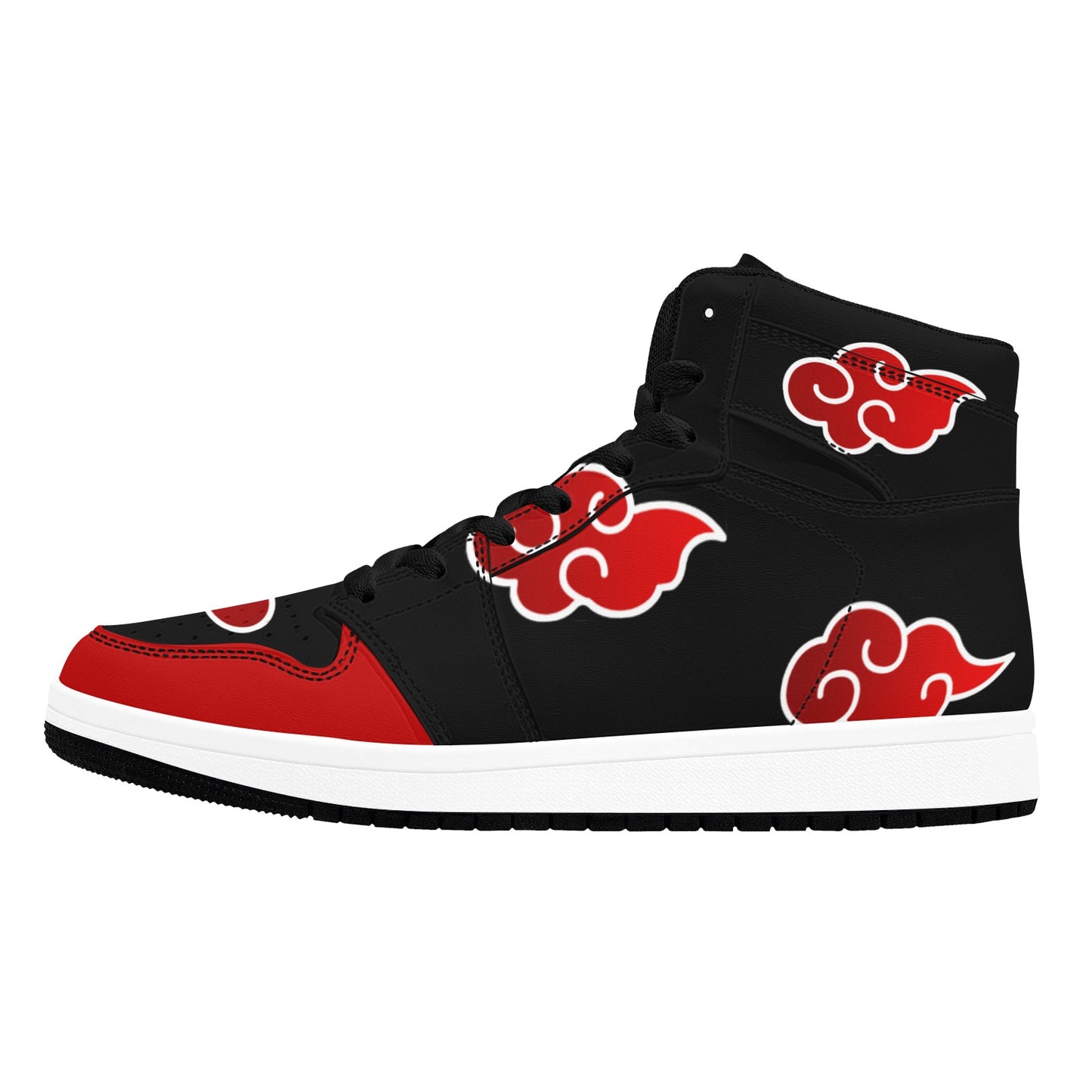 Red High Top Sneakers, Red Clouds Sneakers Shoes for Men, Red Sneakers and Athletic Shoes, Custom Men Sneakers, Can Be Customized Sneakers Shoes