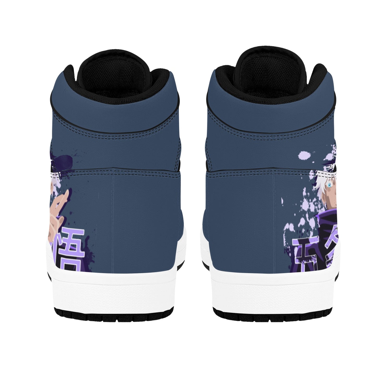 Blue High Top Sneakers Anime Inspired High Top Sneakers Men's High Top Sneakers