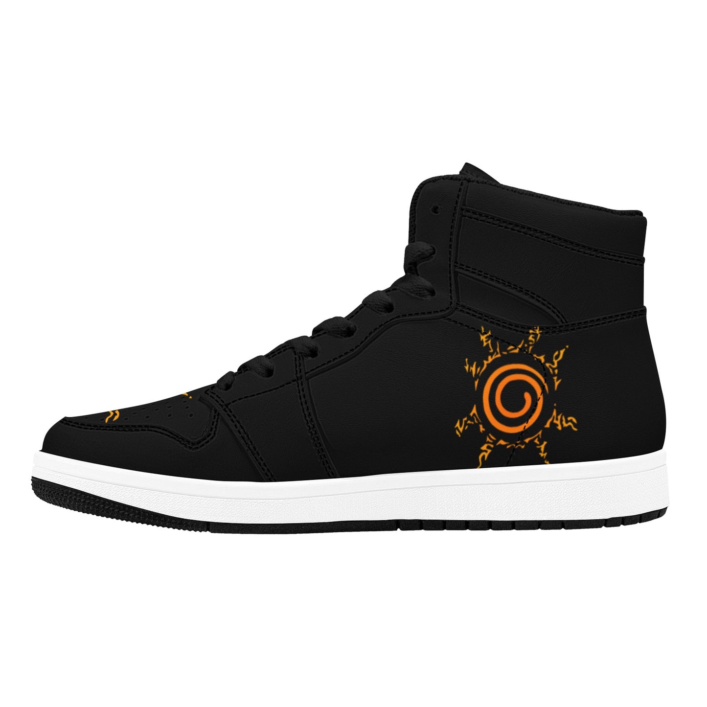 Black High Top Sneakers Black Anime High Top Sneakers Men's High Top Sneakers