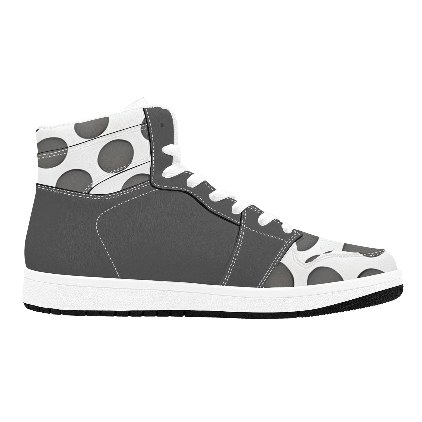 Gray High Top Sneakers White Bubble High Top Sneakers Men's High Top Sneakers