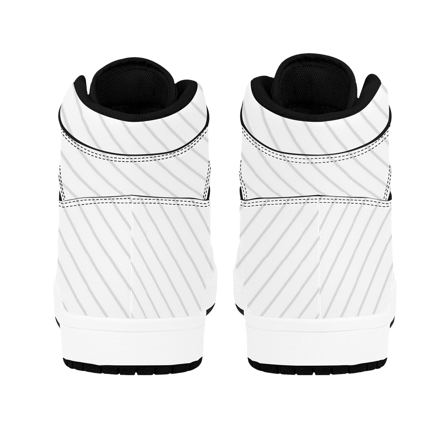 White High Top Sneakers White Stripes High Top Sneakers Men's High Top Sneakers