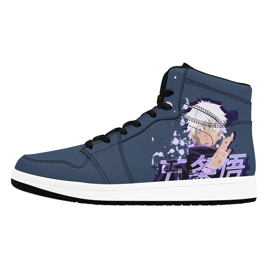 Blue High Top Sneakers Anime Inspired High Top Sneakers Men's High Top Sneakers