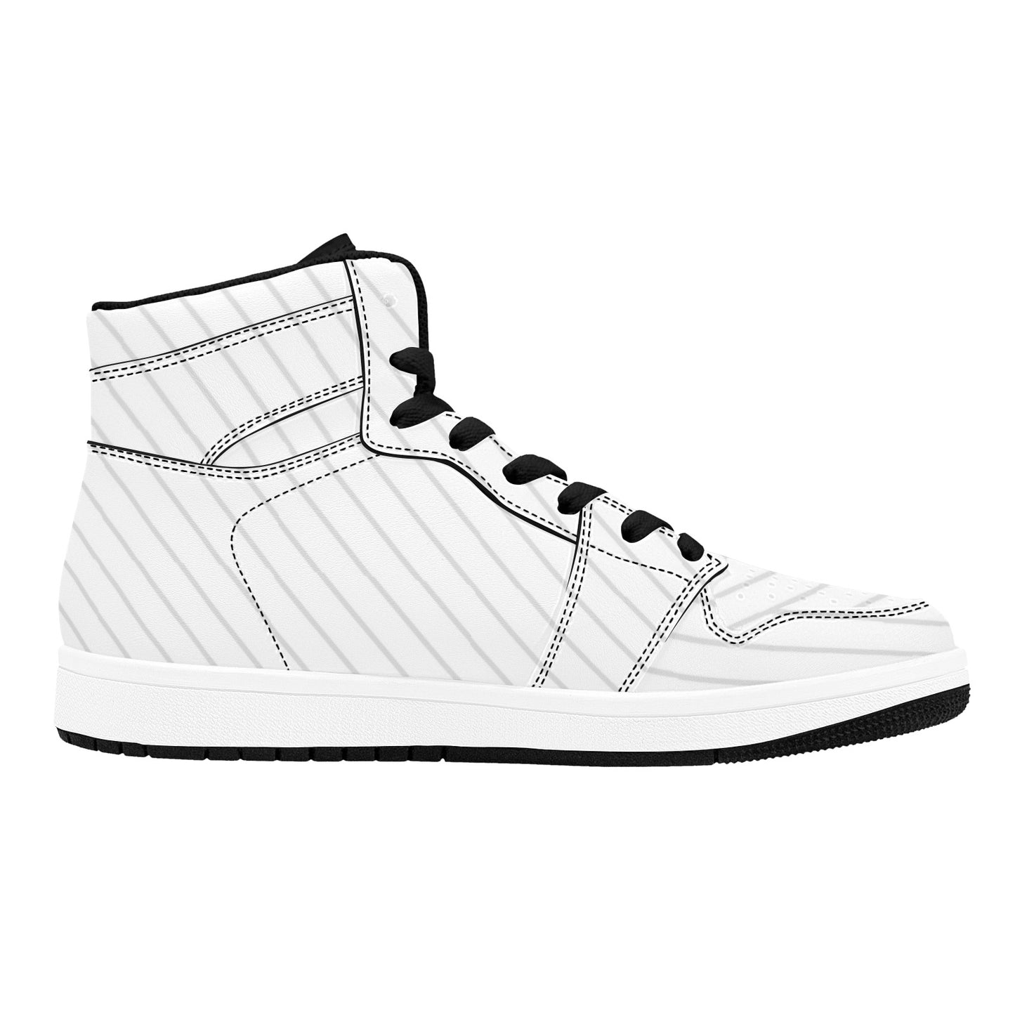 White High Top Sneakers White Stripes High Top Sneakers Men's High Top Sneakers