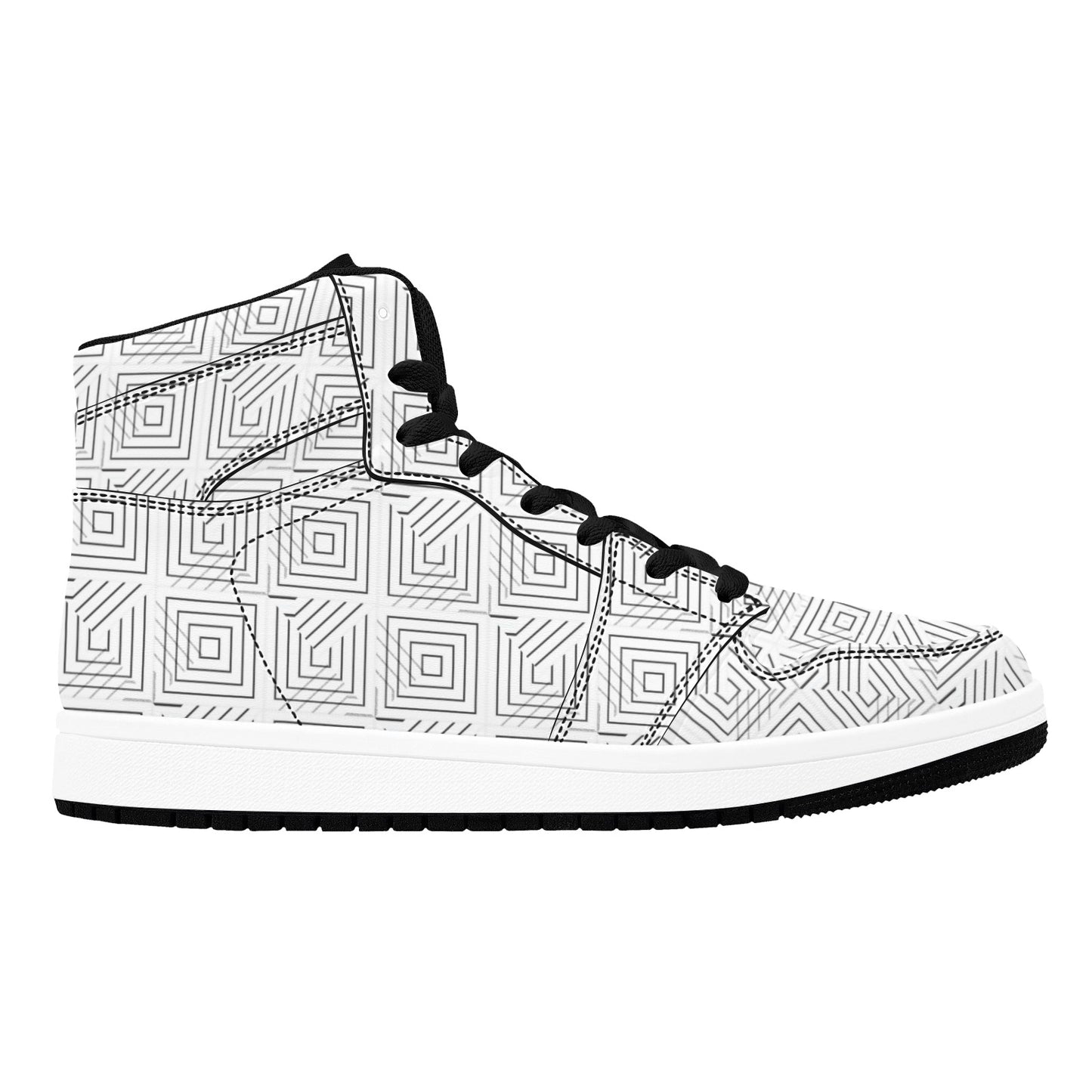 White High Top Sneakers White Square High Top Sneakers Men's High Top Sneakers