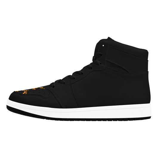 Black High Top Sneakers Inspired Anime High Top Sneakers Men's Hip Top Sneakers
