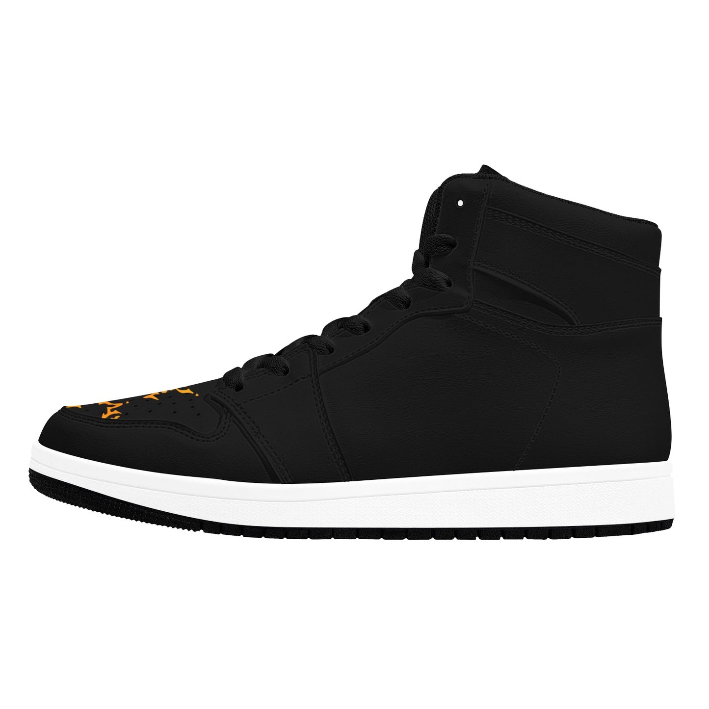 Black High Top Sneakers Black Anime High Top Sneakers Men's High Top Sneakers