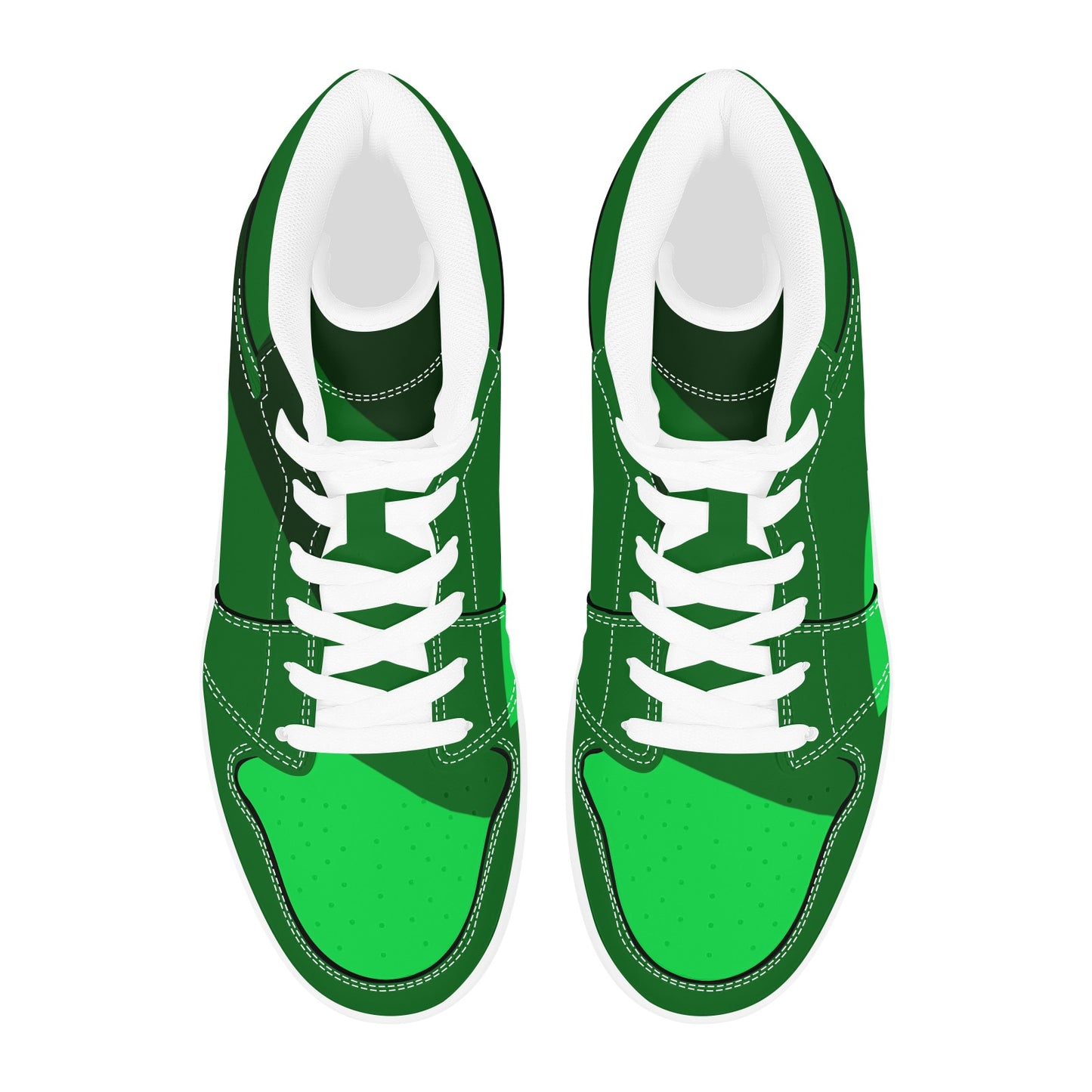 High Top Sneakers Three Tone Green Colors High Top Sneakers  Men's High Top Sneakers