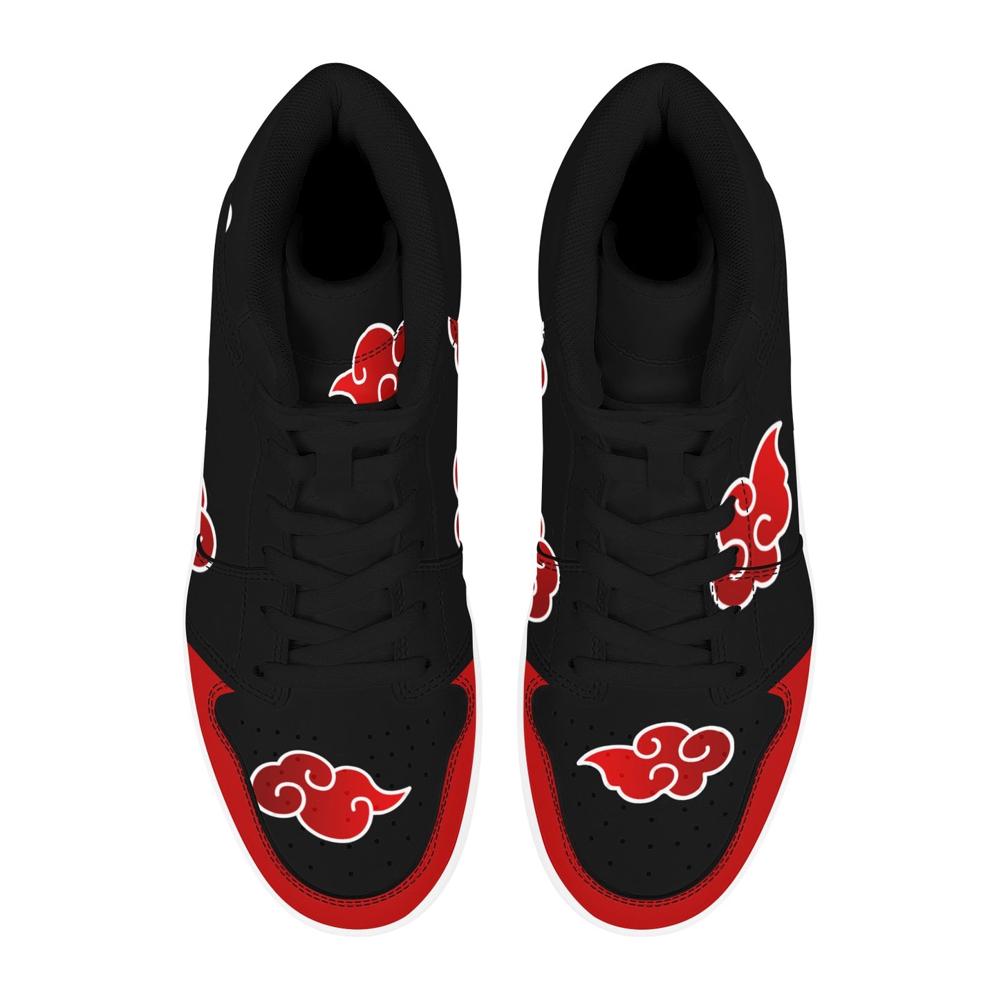 Red High Top Sneakers, Red Clouds Sneakers Shoes for Men, Red Sneakers and Athletic Shoes, Custom Men Sneakers, Can Be Customized Sneakers Shoes