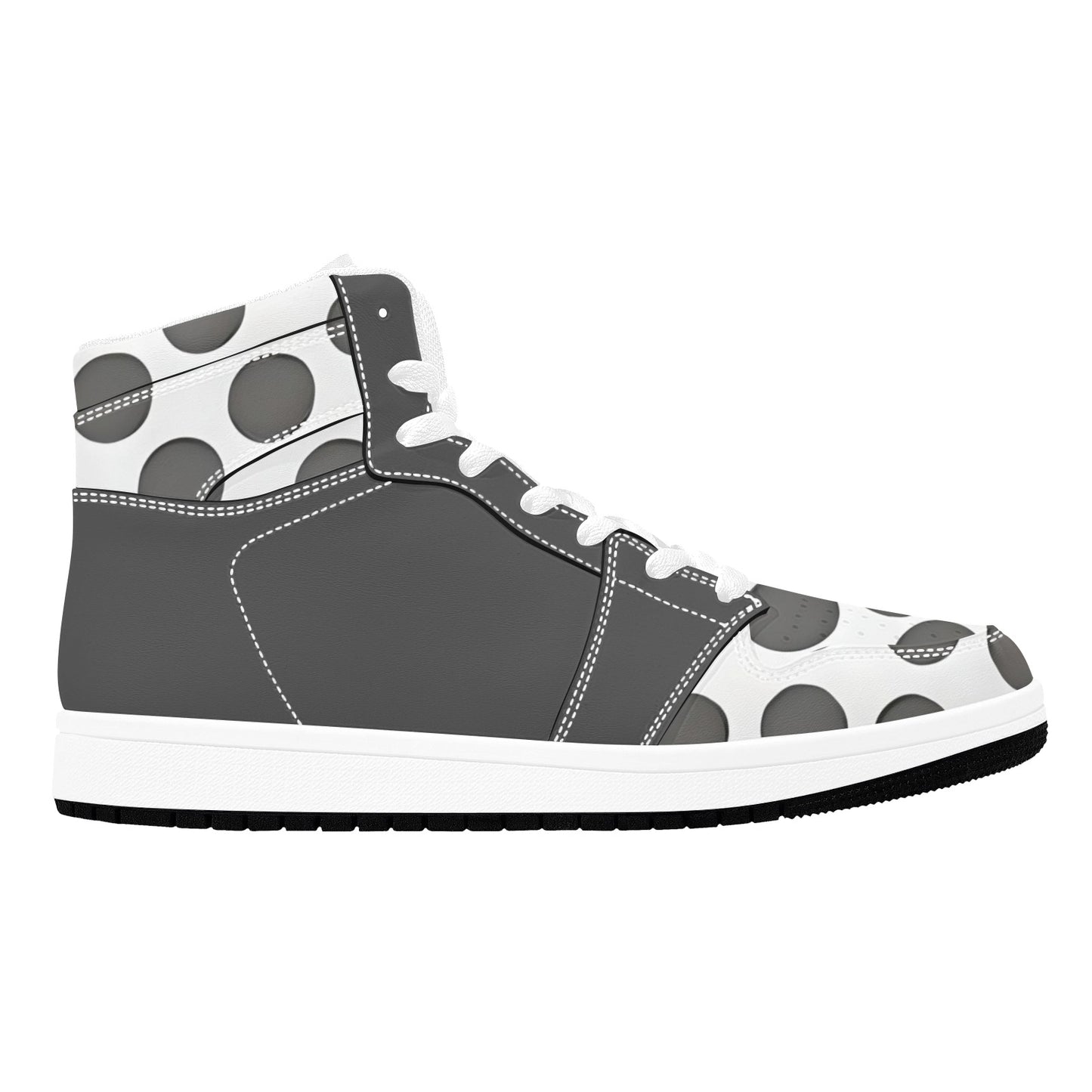 Gray High Top Sneakers White Bubble High Top Sneakers Men's High Top Sneakers