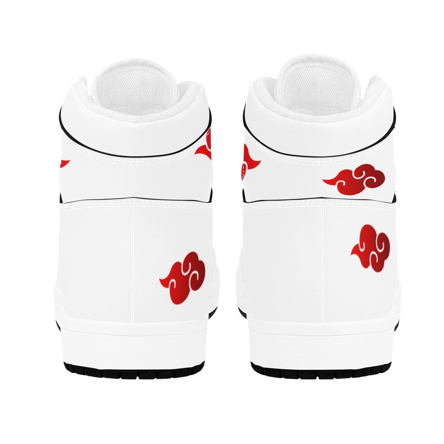 White High Top Sneakers Shoes Akatsuki White Anime Shoes Men's High Top Sneakers