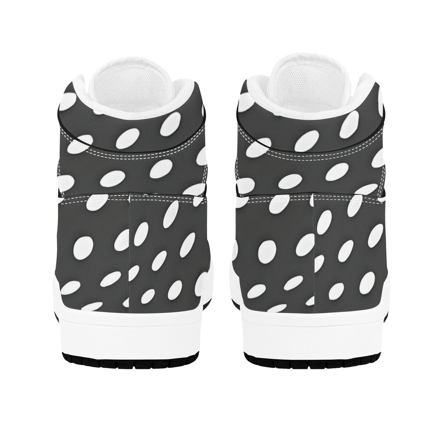 Gray High Top Sneakers White Dots High Top Sneakers Men's High Top Sneakers