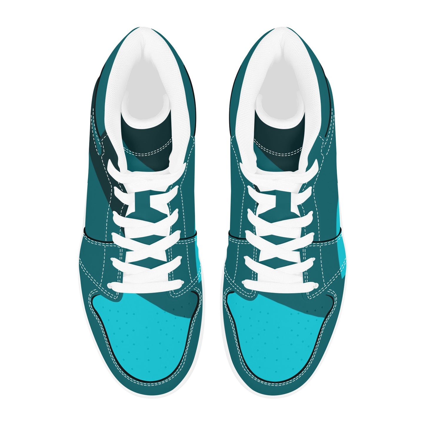 Blue High Top Sneakers Blue Turquoise High Top Sneakers Men's High Top Sneakers