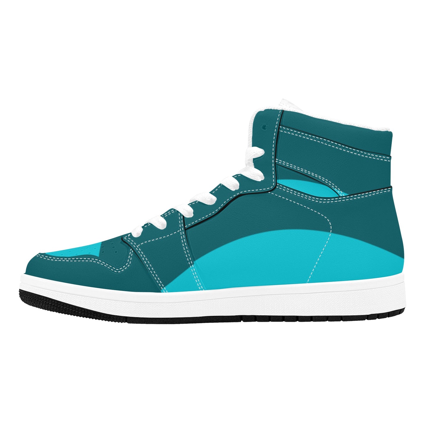 Blue High Top Sneakers Blue Turquoise High Top Sneakers Men's High Top Sneakers