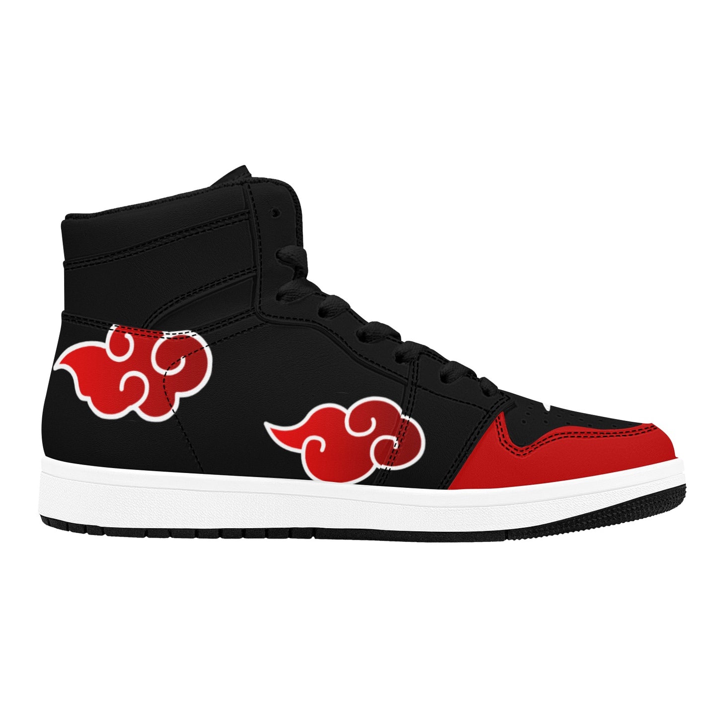 Red High Top Sneakers, Red Clouds Sneakers Shoes for Men, Red Sneakers and Athletic Shoes, Custom Men Sneakers, Can Be Customized Sneakers Shoes