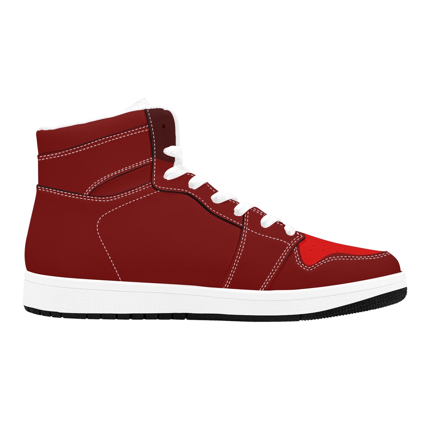 Red High Top Sneakers Three Tone Red Colors High Top Sneakers Men's High Top Sneakers