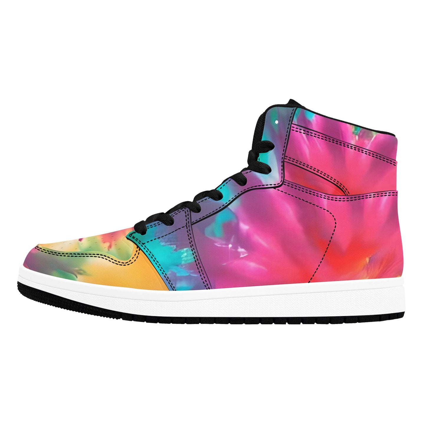 Colorful High Top Sneakers Watercolor High Top Sneakers Men's High Top Sneakers