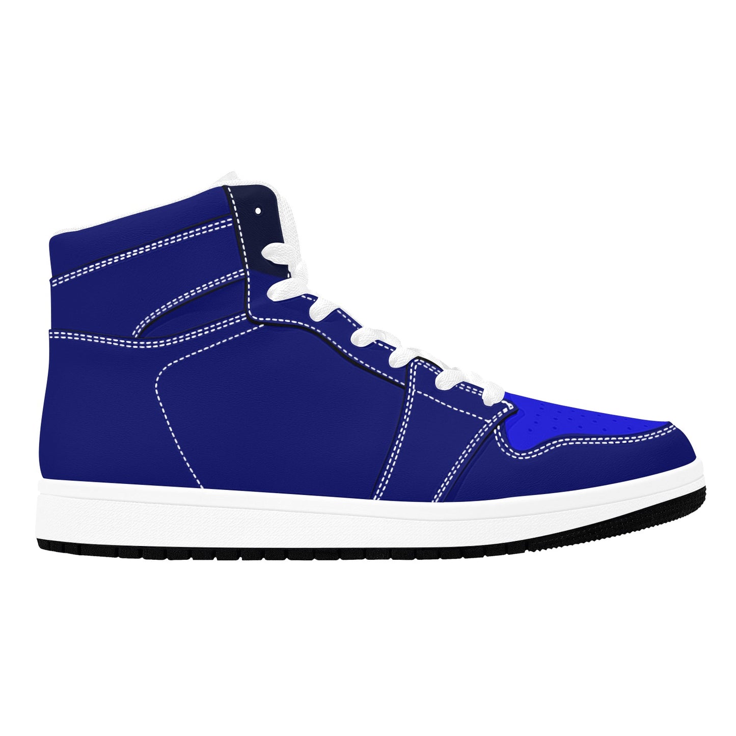 Blue High Top Sneakers Three Tone Blue Colors High Top Sneakers Men's High Top Sneakers