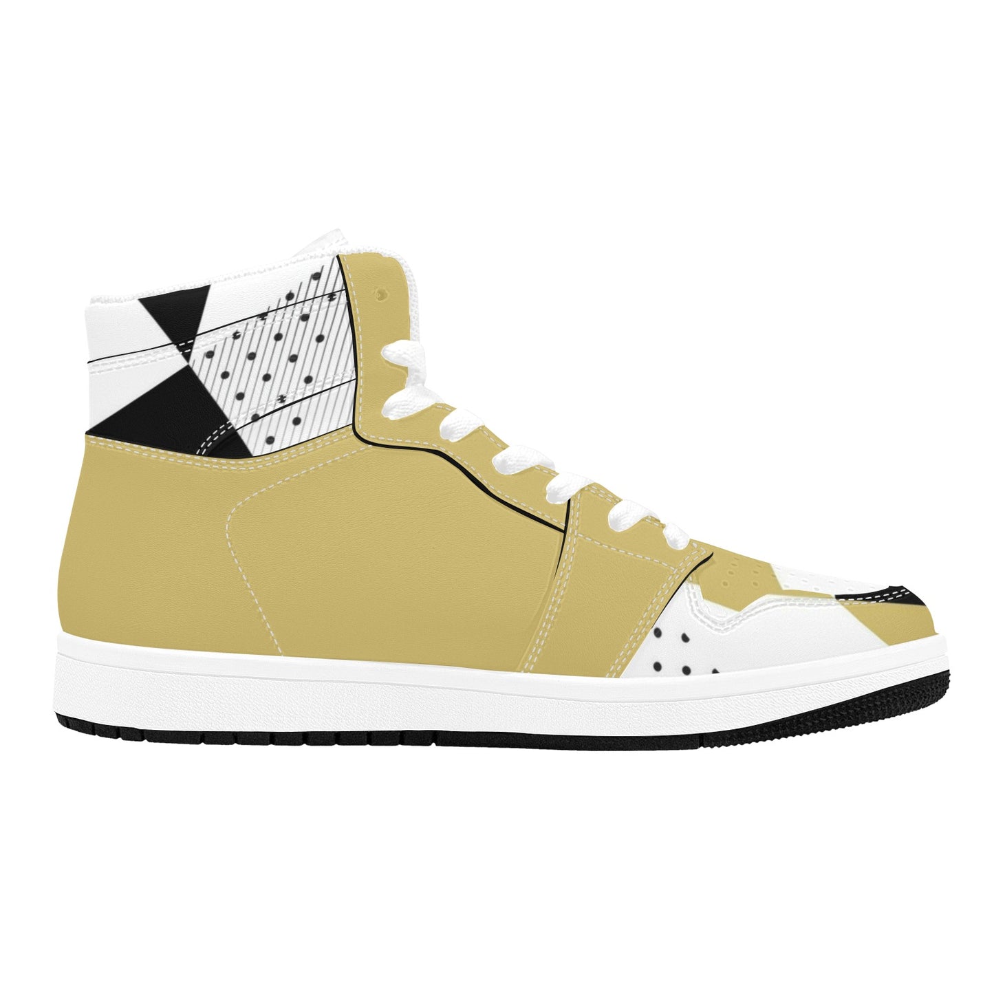 Beige High Top Sneakers Beige Black White High Top Sneakers Men's High Top Sneakers