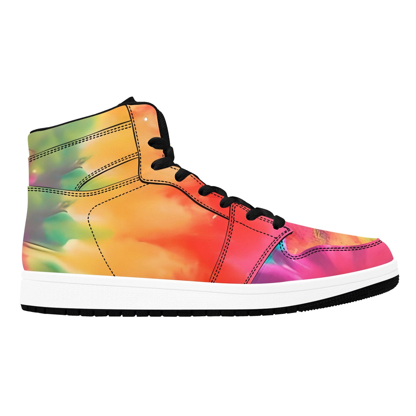 Colorful High Top Sneakers Watercolor High Top Sneakers Men's High Top Sneakers