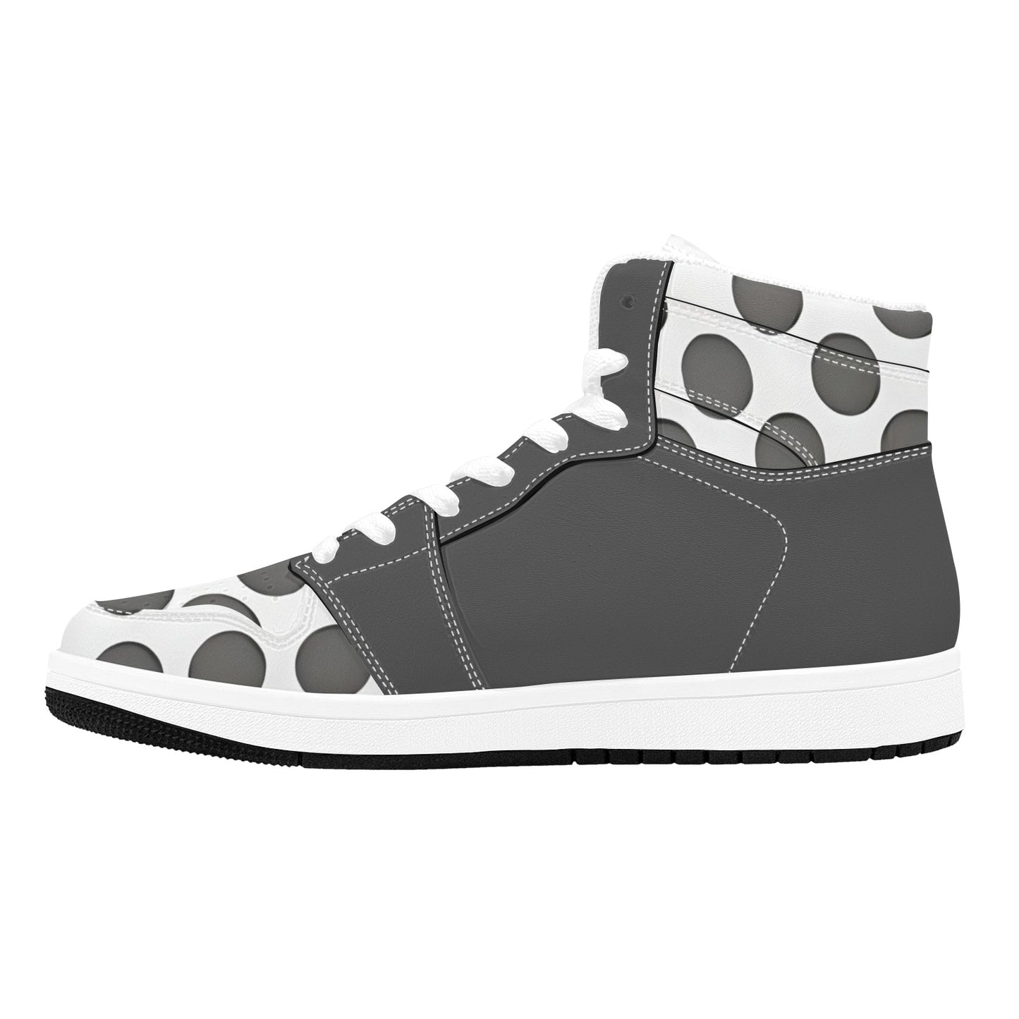 Gray High Top Sneakers White Bubble High Top Sneakers Men's High Top Sneakers