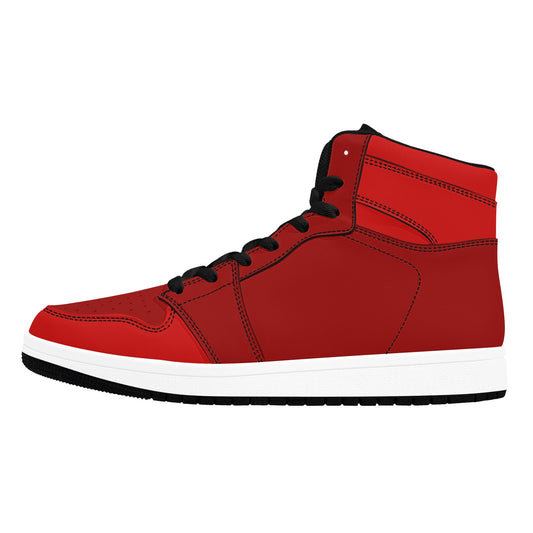 Red High Top Sneakers Two Tone Red High Top Sneakers Men's High Top Sneakers