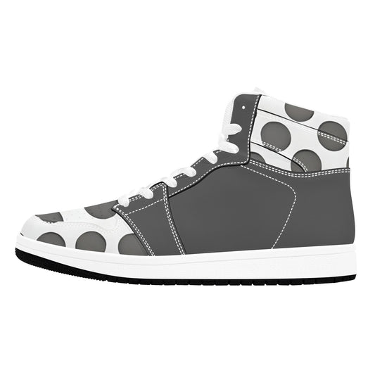 Gray High Top Sneakers White Bubble High Top Sneakers Men's High Top Sneakers