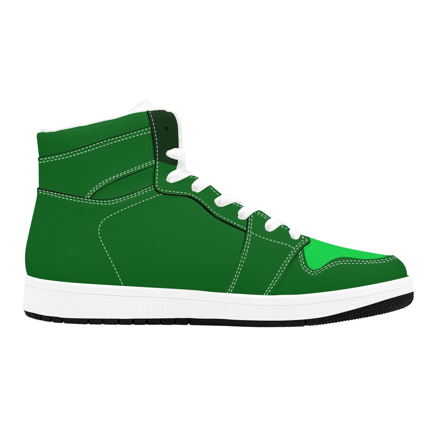 High Top Sneakers Three Tone Green Colors High Top Sneakers  Men's High Top Sneakers