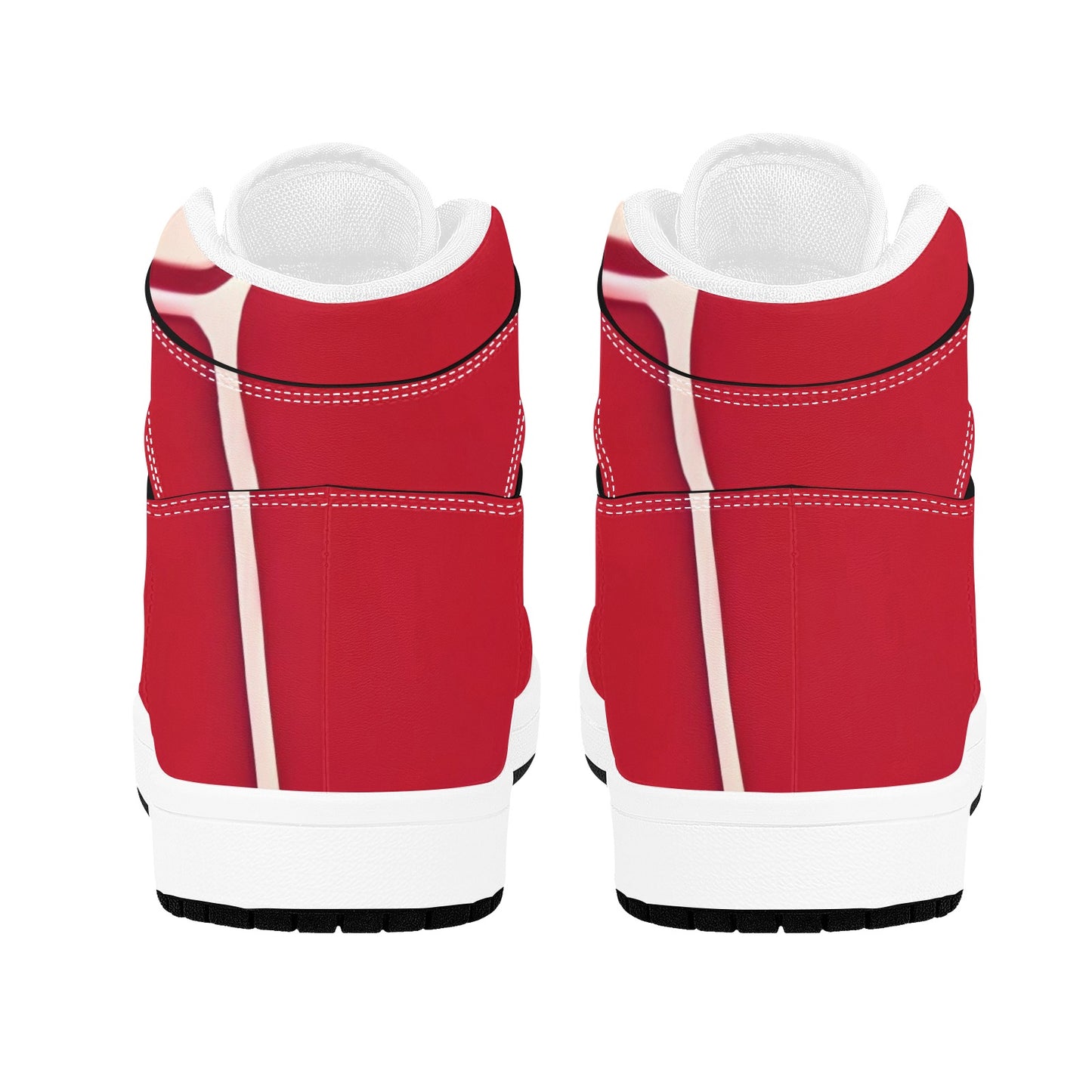 Red High Top Sneakers Red Pink Stripes High Top Sneakers Men's High Top Sneakers