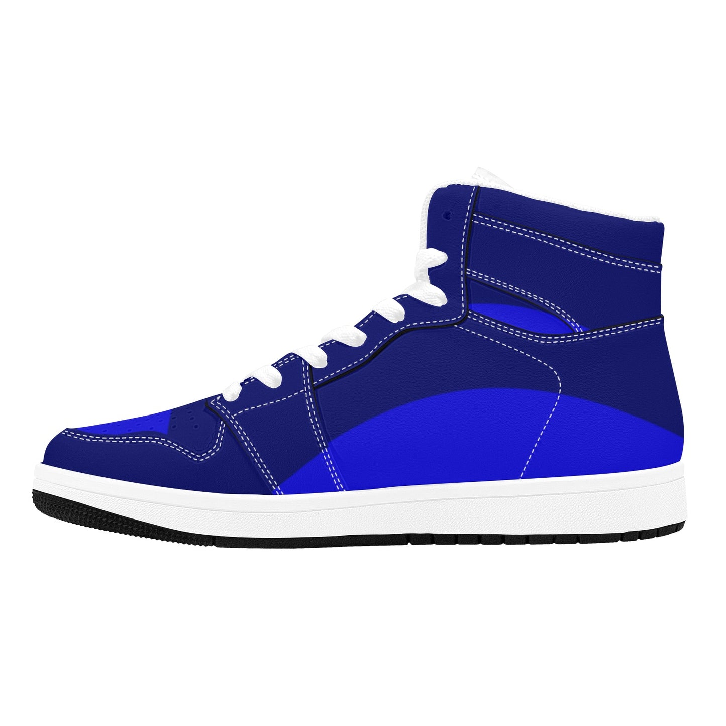 Blue High Top Sneakers Three Tone Blue Colors High Top Sneakers Men's High Top Sneakers