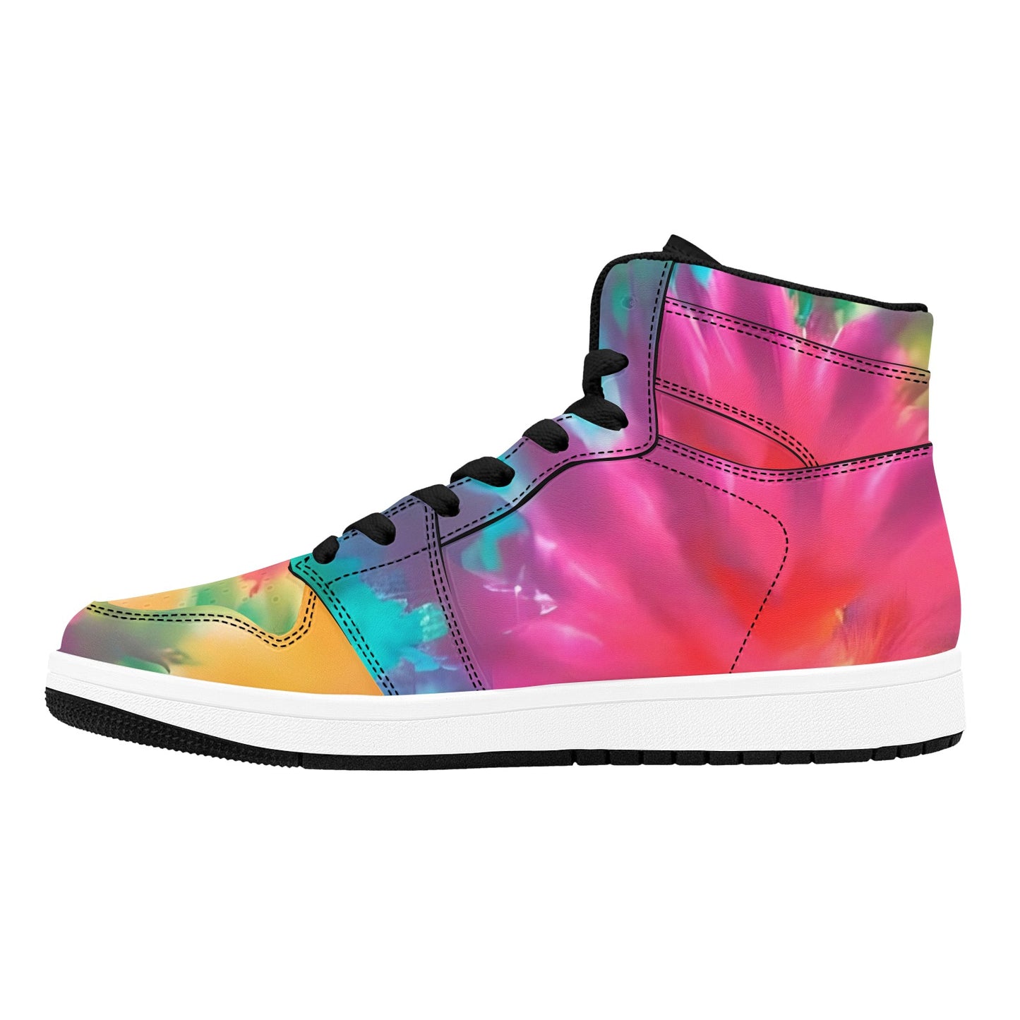 Colorful High Top Sneakers Watercolor High Top Sneakers Men's High Top Sneakers