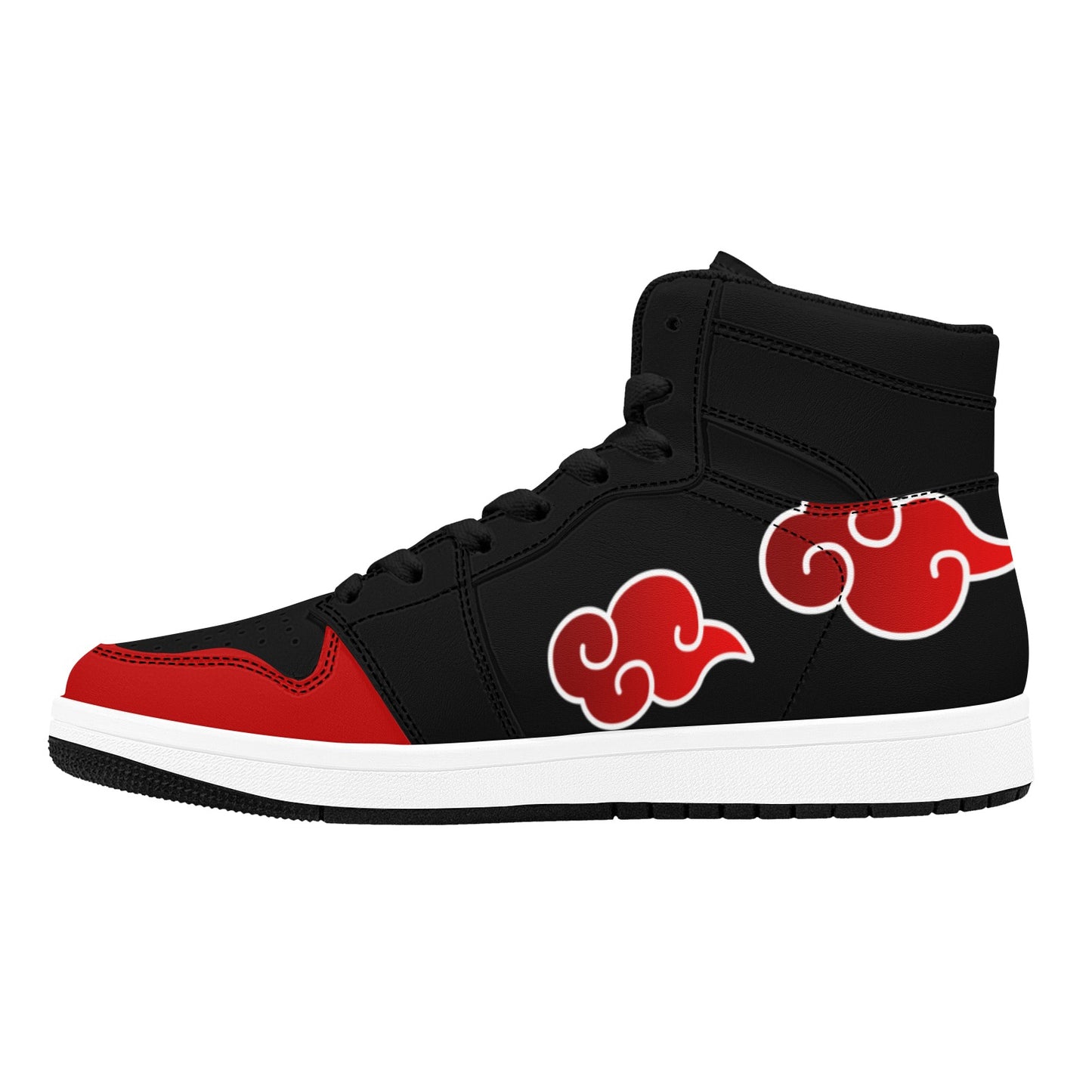 Red High Top Sneakers, Red Clouds Sneakers Shoes for Men, Red Sneakers and Athletic Shoes, Custom Men Sneakers, Can Be Customized Sneakers Shoes