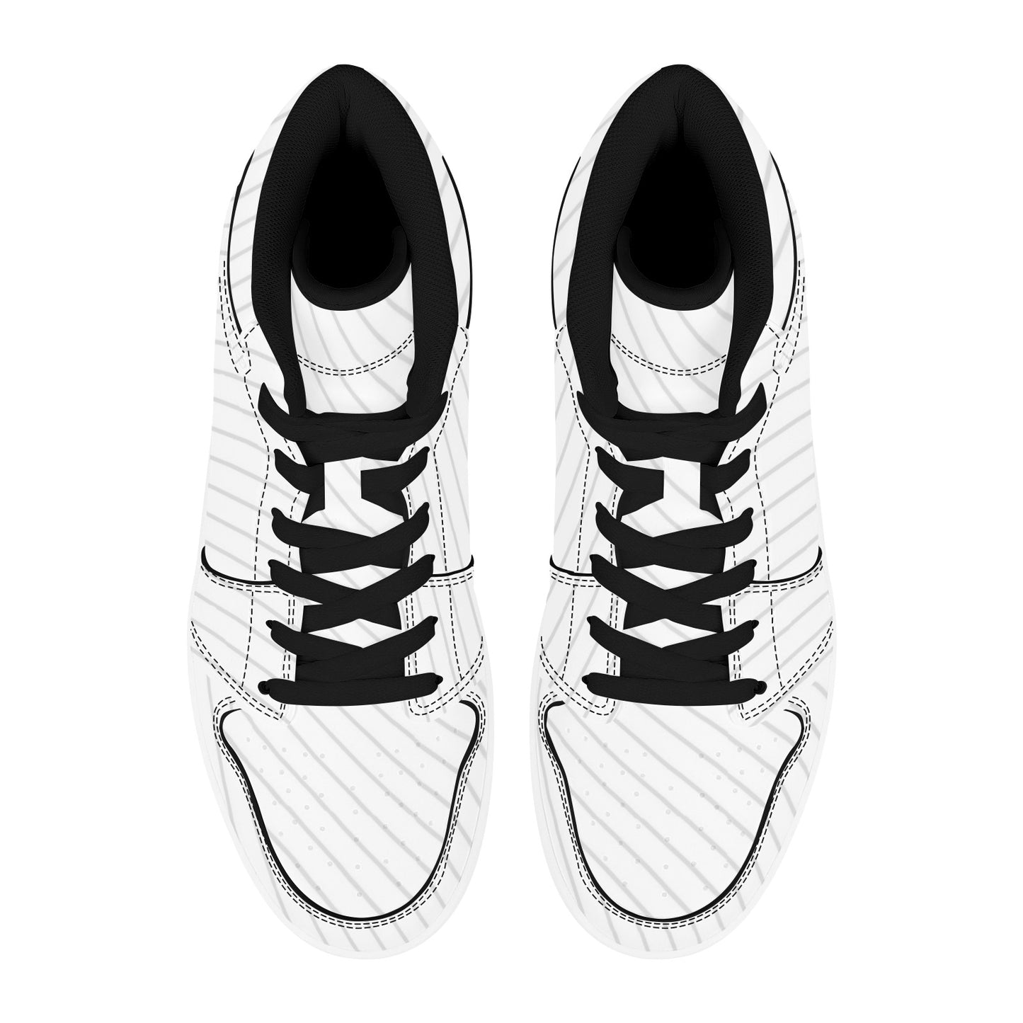 White High Top Sneakers White Stripes High Top Sneakers Men's High Top Sneakers