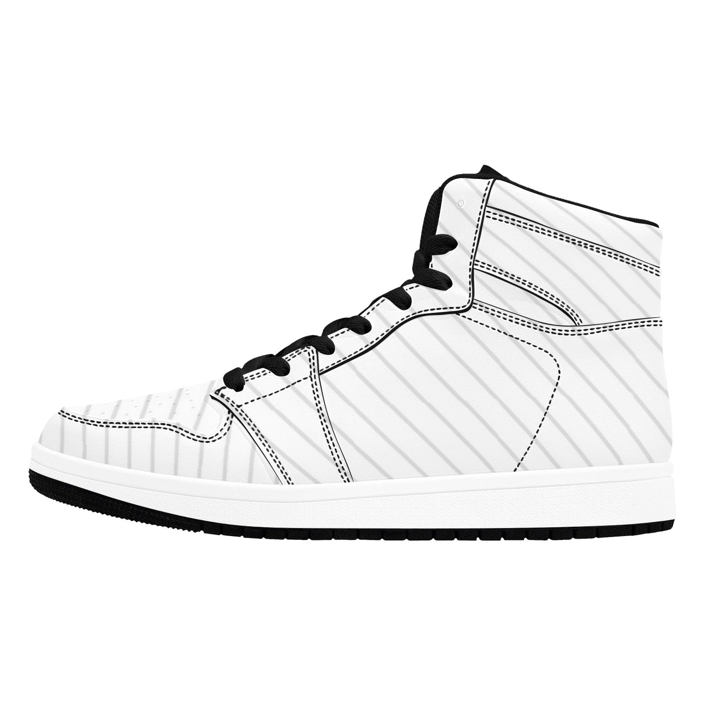 White High Top Sneakers White Stripes High Top Sneakers Men's High Top Sneakers