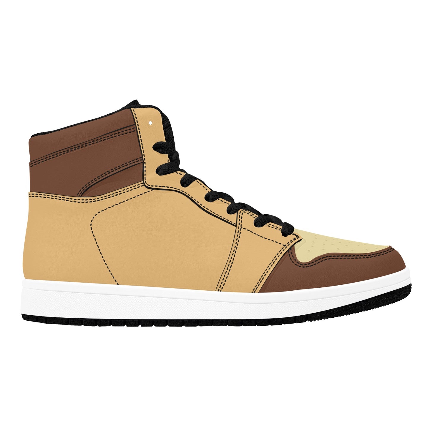 Beige High Top Sneakers Beige and Brown High Top Sneakers Men's High Top Sneakers