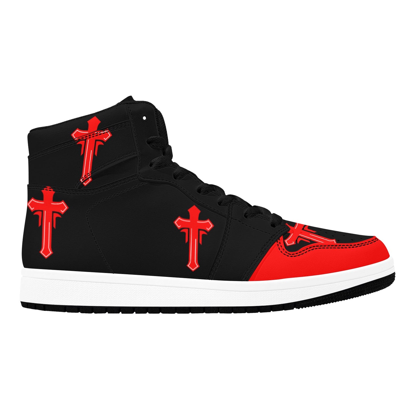 White Cross High Top Sneakers Red Cross High Top Sneakers Shoes Men's High Top Sneakers